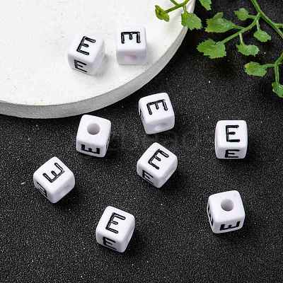 Letter Acrylic European Large Hole Beads OPDL-R050-10mm-E-1