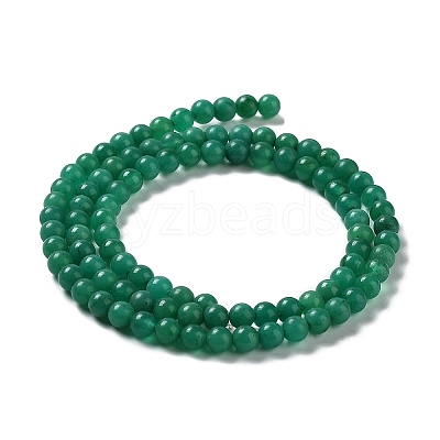 Natural Teal Jade Round Beads Strands G-P070-09-4mm-01-1