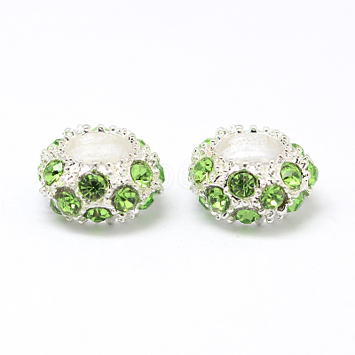 Alloy Rhinestone European Beads CPDL-H999-8-1