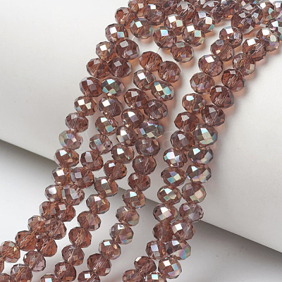Electroplate Glass Beads Strands EGLA-A034-T4mm-J15-1