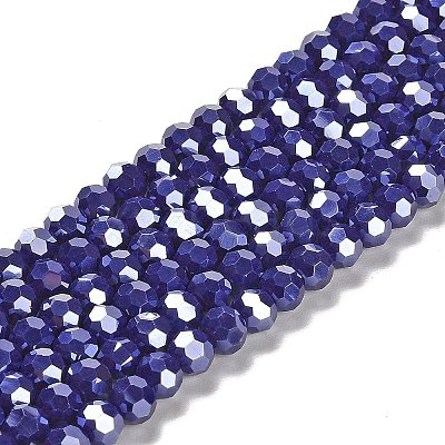 Electroplate Opaque Glass Beads Strands LS-EGLA-A035-P6mm-A09-1