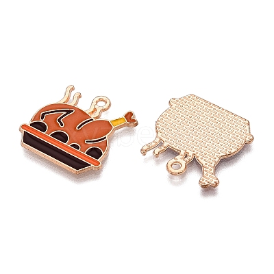Thanksgiving Day Theme Alloy Enamel Pendants ENAM-T020-35F-1