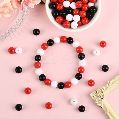 3Colors Opaque Acrylic Beads MACR-SP0001-94C-1