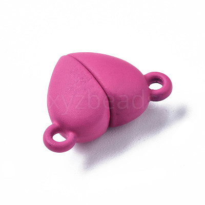 Spray Painted Alloy Magnetic Clasps X-PALLOY-T080-19A-NR-1