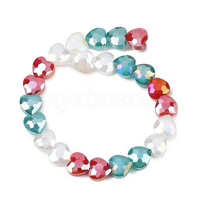 Electroplate Transparent Glass Beads Strands GL-CBADAFE-01H-1