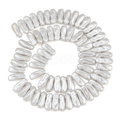 Electroplated Glass Pearl Beads Strands GL-CBA64F3-01C-1