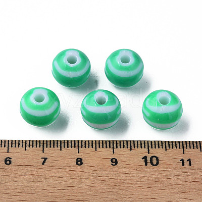 Opaque Striped Acrylic Beads LS-MACR-S373-27A-07-1