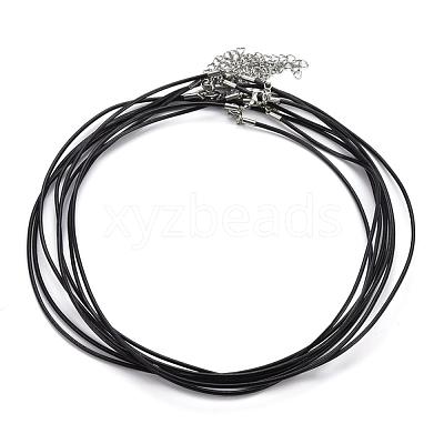 Round Leather Cord Necklaces Making X-MAK-I005-2mm-1