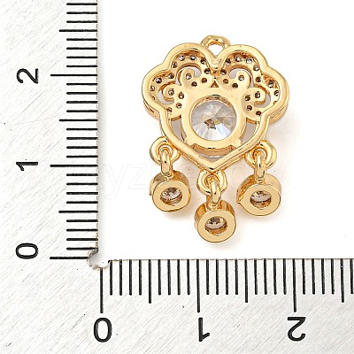 Brass Micro Pave Clear Cubic Zirconia Pendants LS-ZIRC-U003-01G-08-1