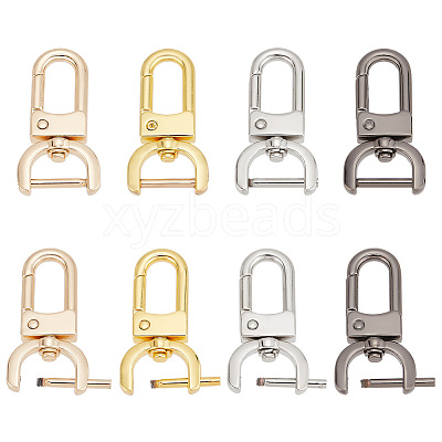 8Pcs 4 Colors Zinc Alloy Swivel Lobster Claw Clasps FIND-PH0008-62C-1