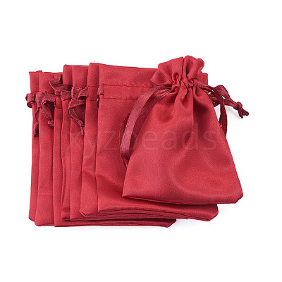10Pcs Brocade Good Luck Fortune Drawstring Gift Blessing Bags PAAG-TADJ0001-01G-1
