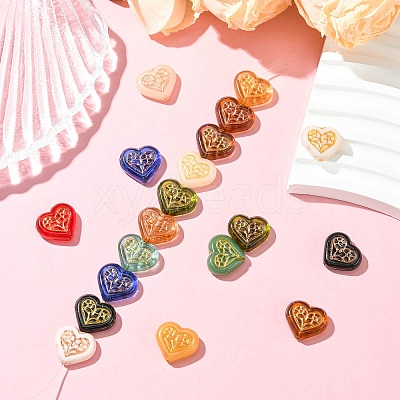 19Pcs 19 Colors Handmade Lampwork Beads LAMP-CJ0002-38-1