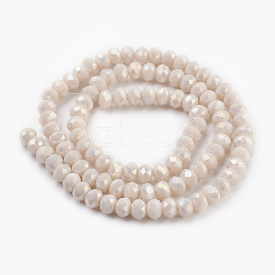 Electroplate Glass Beads Strands X-GLAA-K027-FR-B02-1