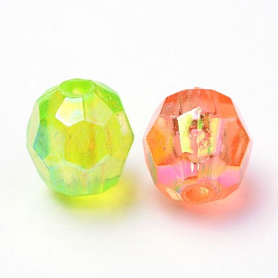 Eco-Friendly Transparent Acrylic Beads TACR-PL642-8mm-M-1