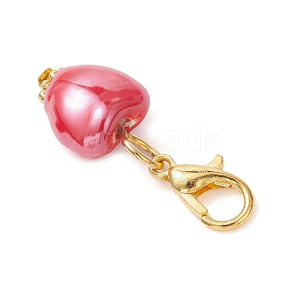 Pearlized Handmade Porcelain Pendant Decorations HJEW-JM03942-01-1