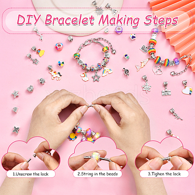 DIY European Bracelet Making Kits DIY-YWC0006-03A-1