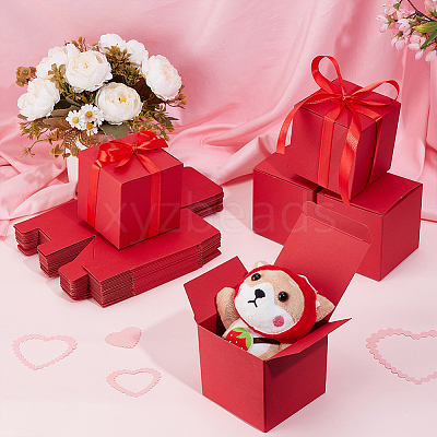 10Pcs Kraft Paper Cardboard Jewelry Gift Boxes CON-WH0001-25B-1