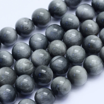 Natural Hawk's Eye Beads Strands G-L478-03-10mm-1
