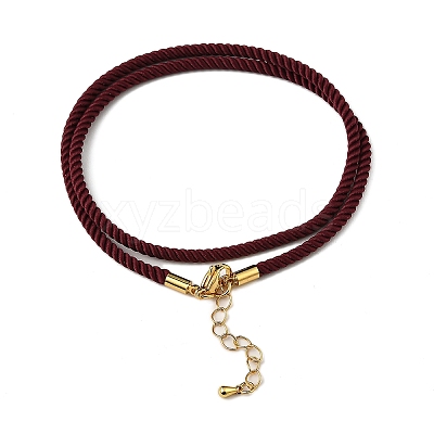 Nylon Milan Cord Necklace Making MAK-M028-01G-13-1