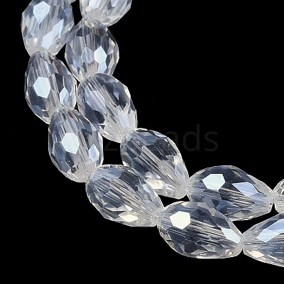 Transparent Electroplate Glass Beads Strands X-EGLA-N013-T10mm-B01-1