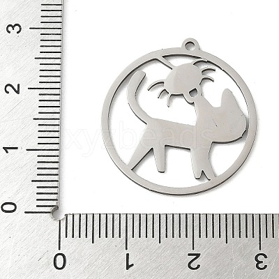 201 Stainless Steel Pendants STAS-G366-02P-07-1