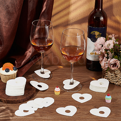 Paper Wine Glass Charms AJEW-WH0080-13A-1