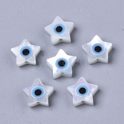 Natural White Shell Mother of Pearl Shell Beads SSHEL-N034-53-1