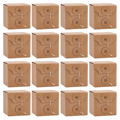 Square Kraft Paper Folding Boxes CON-WH0094-09-1