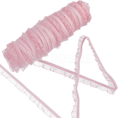 Nylon Chiffon Elastic Lace Trim OCOR-WH0082-159B-1