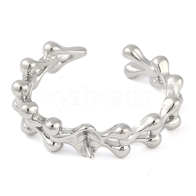Brass Cuff Finger Ring Settings KK-L219-15B-P-1