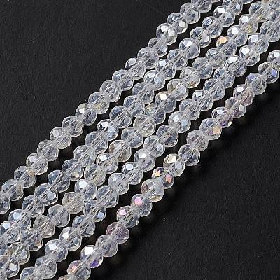 Crystal Glass Rondelle Beads Strands EGLA-F049C-03-1