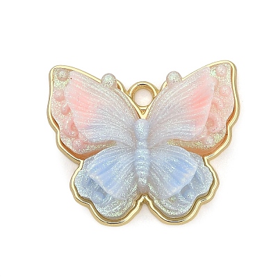 Alloy & Resin & Glitter Powder Pendants RE-CBA4A70-01E-1