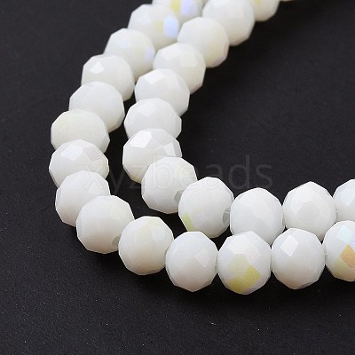 Electroplate Opaque Solid Color Glass Beads Strands LS-EGLA-A034-P10mm-L17-1