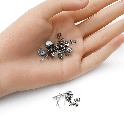 100Pcs 304 Stainless Steel Stud Earring Findings STAS-YW0001-43C-1