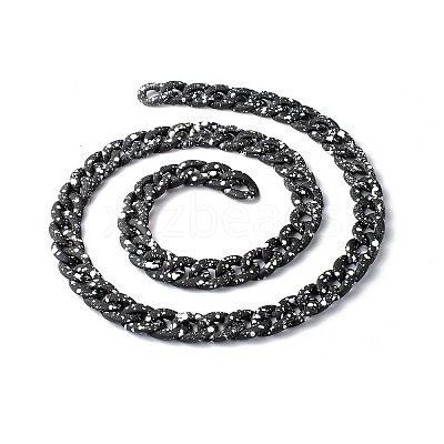 Spray Painted CCB Plastic Curb Chains & Cable Chains AJEW-JB01046-1