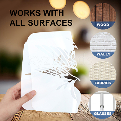 9Pcs 9 Styles Mandala PET Hollow Out Drawing Painting Stencils DIY-WH0411-533-1