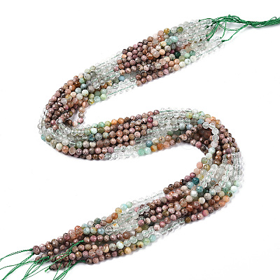 Natural & Synthetic Mixed Gemstone Beads Strands G-D080-A01-01-21-1