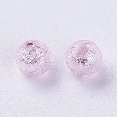 Handmade Silver Foil Lampwork Beads LAMP-J089-P13-1