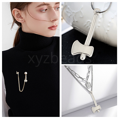 8Pcs 4 Style 304 Stainless Steel Pendants STAS-UN0031-96-1