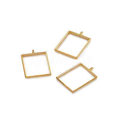 Alloy Open Back Bezel Big Pendants PALLOY-TA0021-02G-1