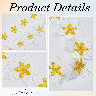 Flower Polyester Eyelash Lace Trim Ribbon OCOR-WH20003-03B-04-1