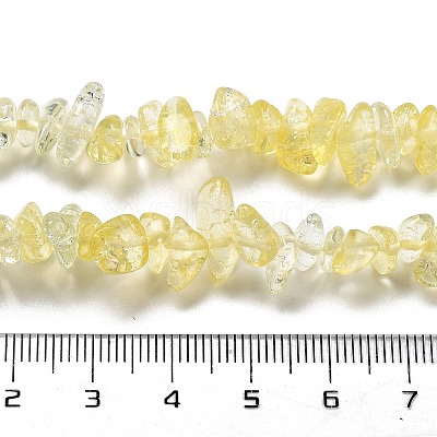 Transparent Crackle Glass Beads Strands GLAA-U004-01E-1