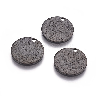 304 Stainless Steel Textured Pendants STAS-I098-01-12mm-B-1