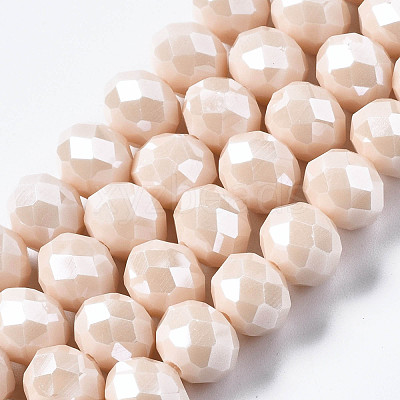 Electroplate Glass Beads Strands EGLA-A034-P10mm-A17-1