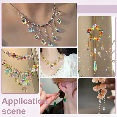210Pcs 14 Styles Glass Charms FIND-PH0025-34-1