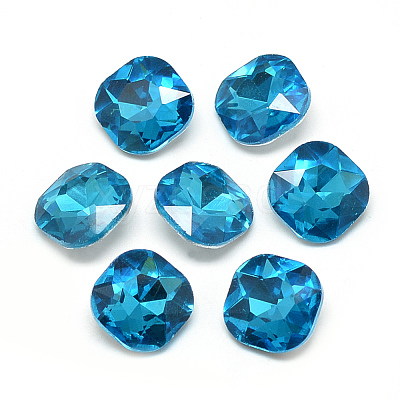Pointed Back Glass Rhinestone Cabochons RGLA-T032-10x10mm-13-1