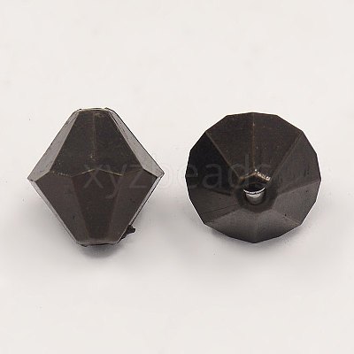Faceted Bicone Transparent Acrylic Beads DBB6mm10-1