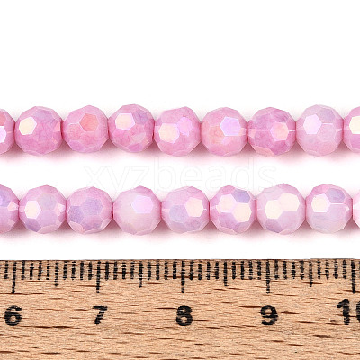Anti-Tarnish Electroplate Glass Beads Strands X-EGLA-T021-6mm-15-03-1