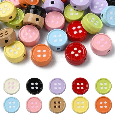 40Pcs 10 Colors Alloy Enamel Beads FIND-CJ0004-68-1