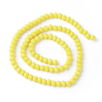 Imitation Jade Glass Bead Strands GLAA-F001-6x4mm-11-1